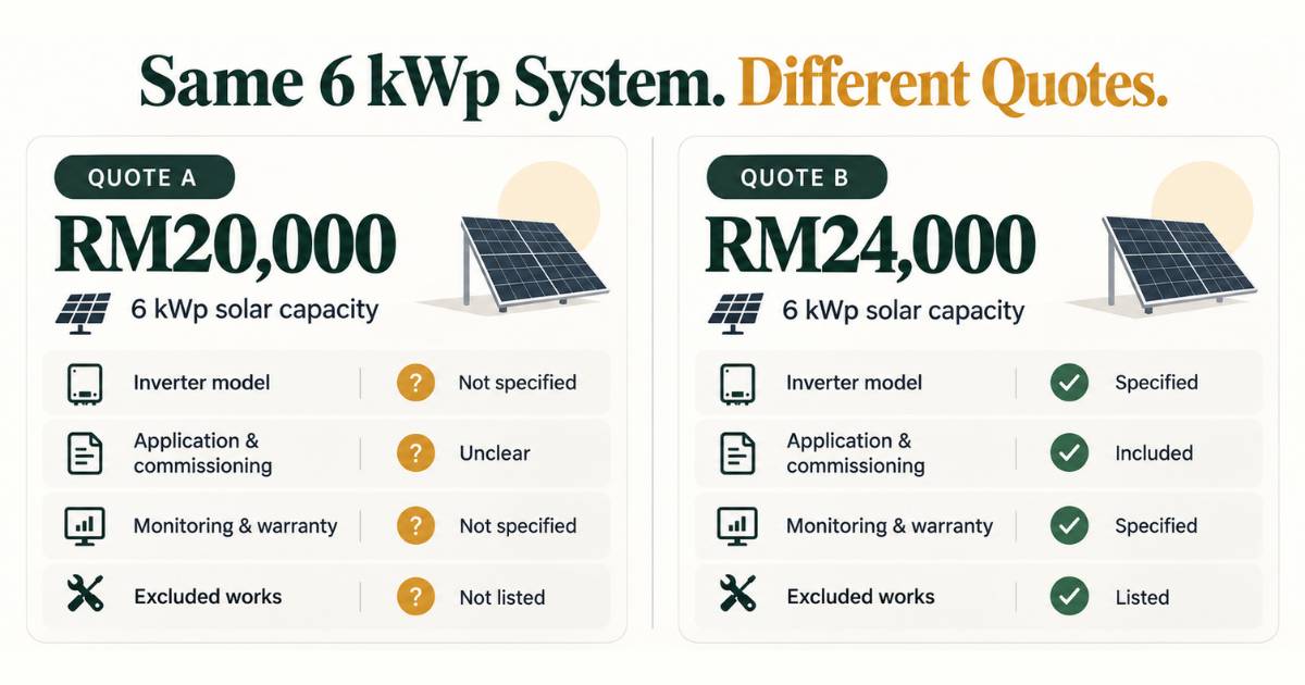 infographic of difference solar panel quotes